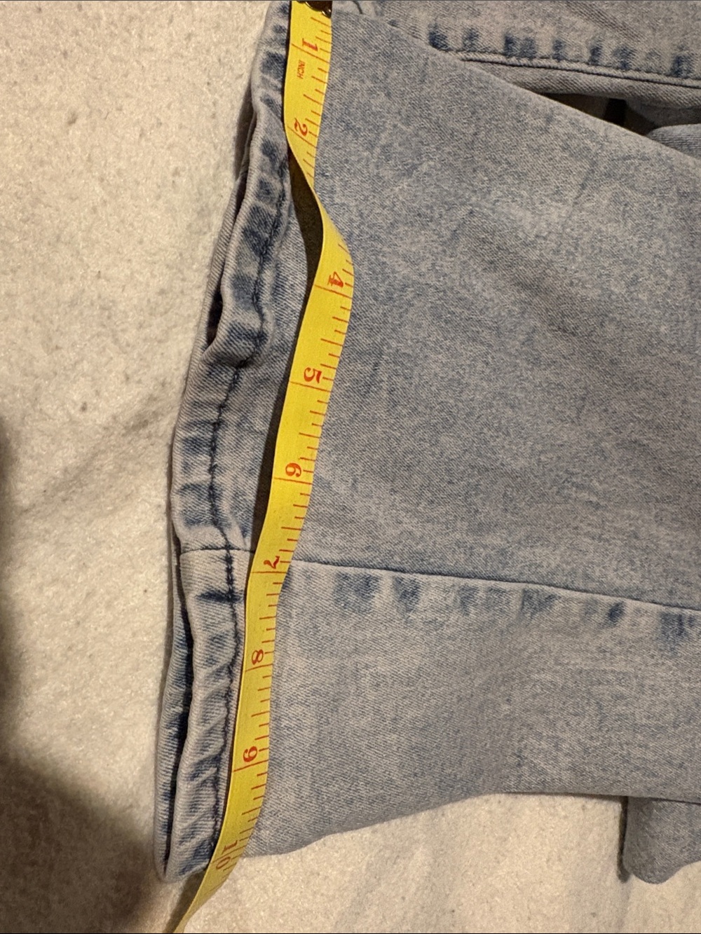 Y2K Light Wash Flare Jeans Large Stretch Denim Bootcut 31" Inseam - Size Large - Picture 5 of 8